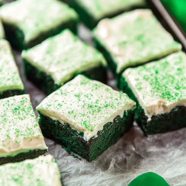 Green Velvet Brownies with Cream Cheese Frosting