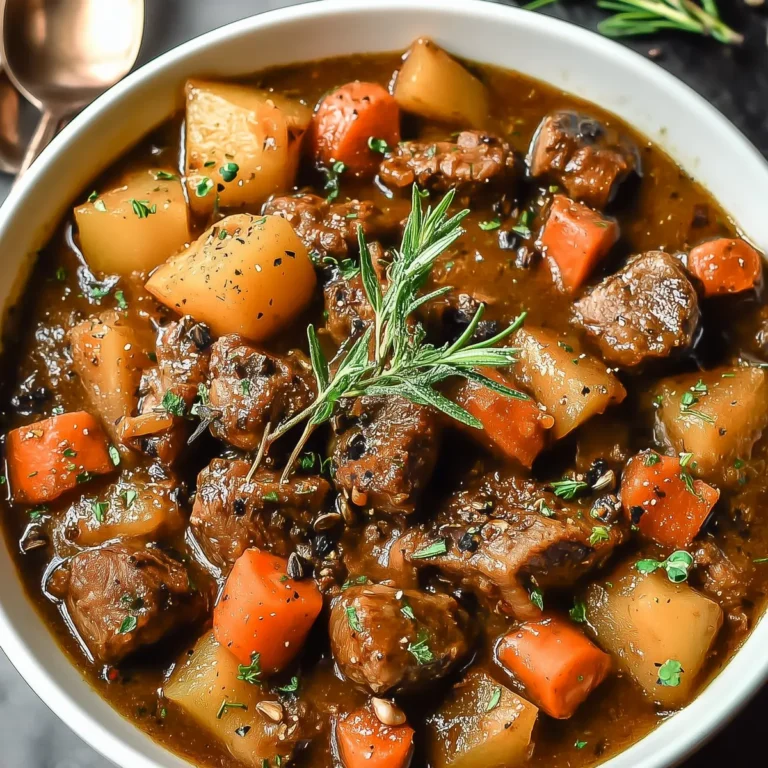 Hearty Irish Pork Stew with Stout and Caraway Seeds