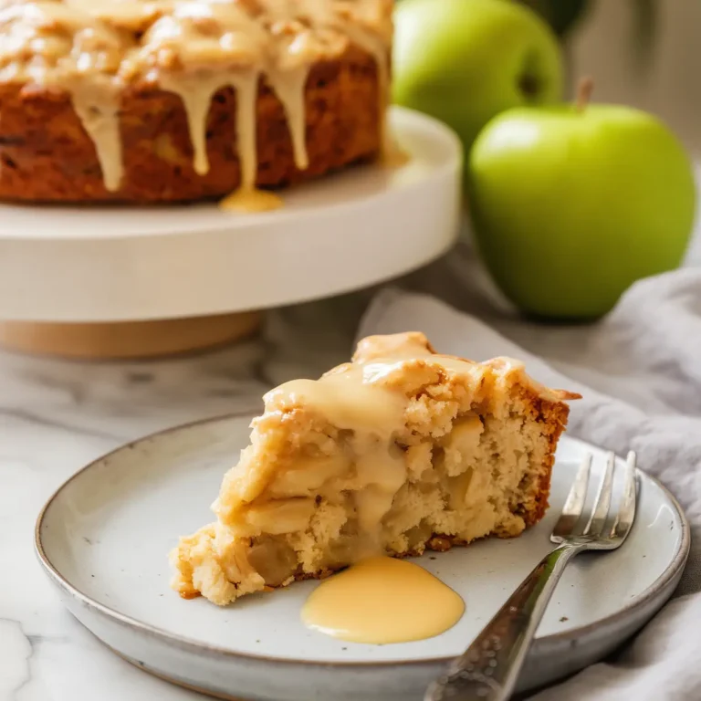 Irish Apple Cake with Custard Sauce