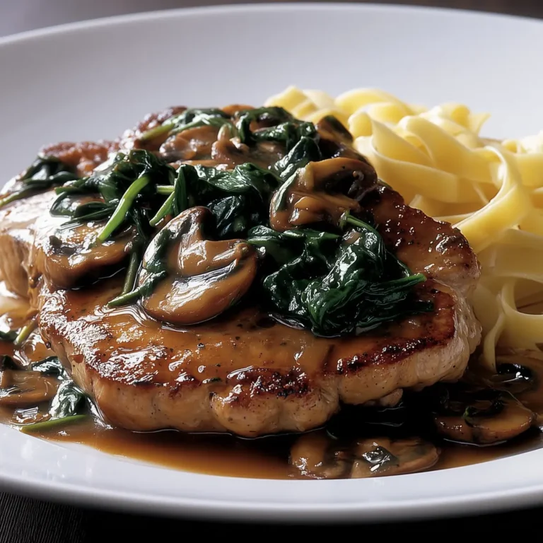 Marsala Veal with Spinach