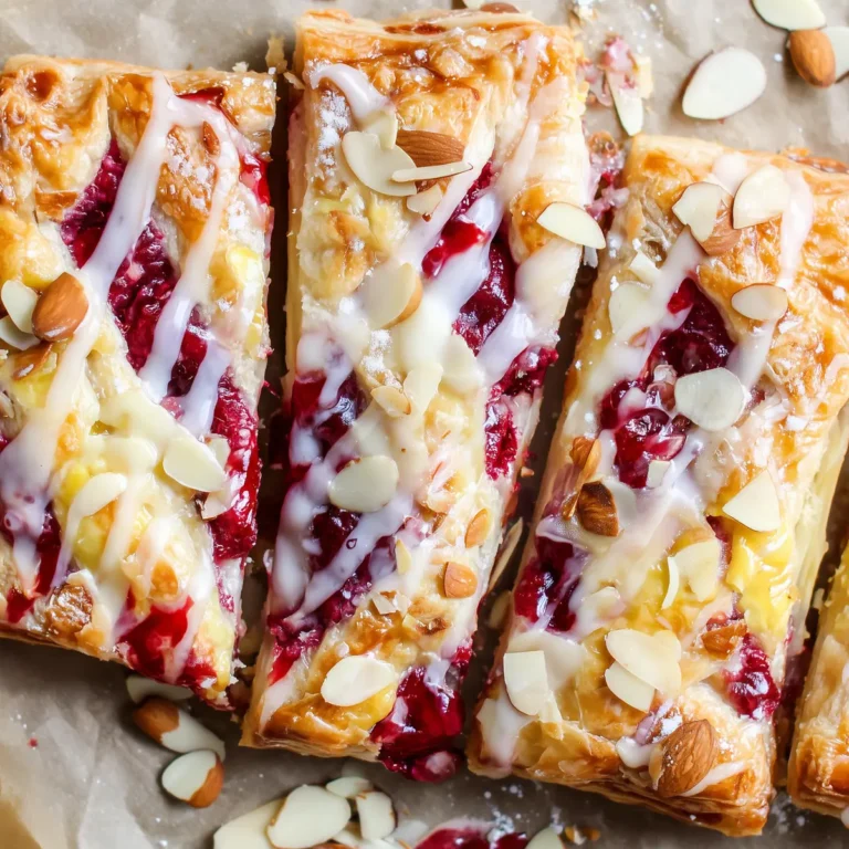 Raspberry Almond Puff Pastry Danish