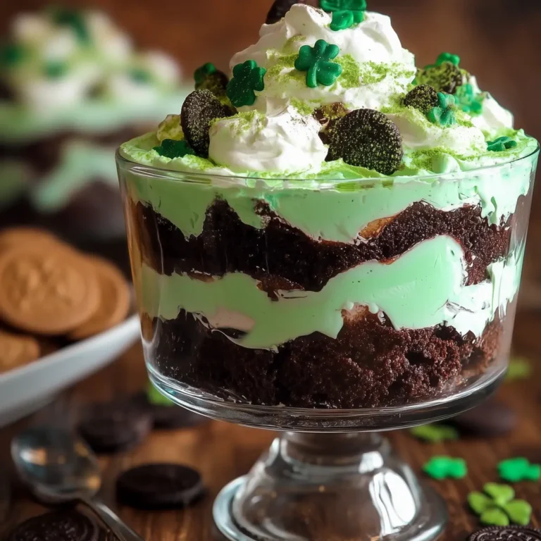 St. Patrick's Day Brownie Trifle