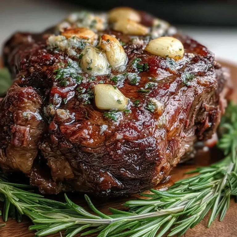 Tender Slow Cooker Leg of Lamb with Garlic Rosemary Butter