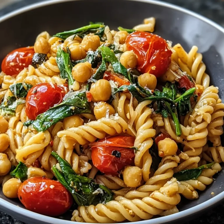 Spring Chickpea Pasta Primavera
