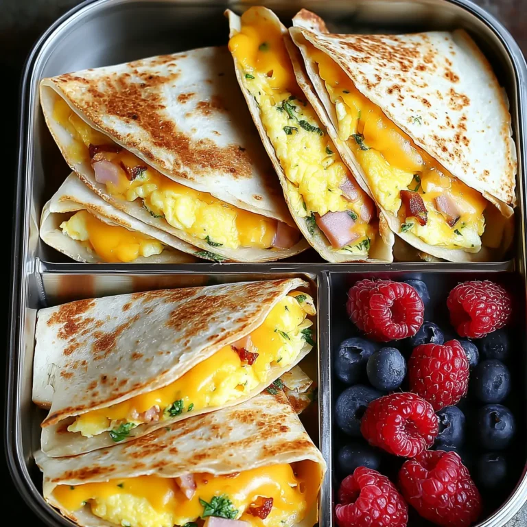 Ham, Egg, and Cheese Breakfast Quesadillas