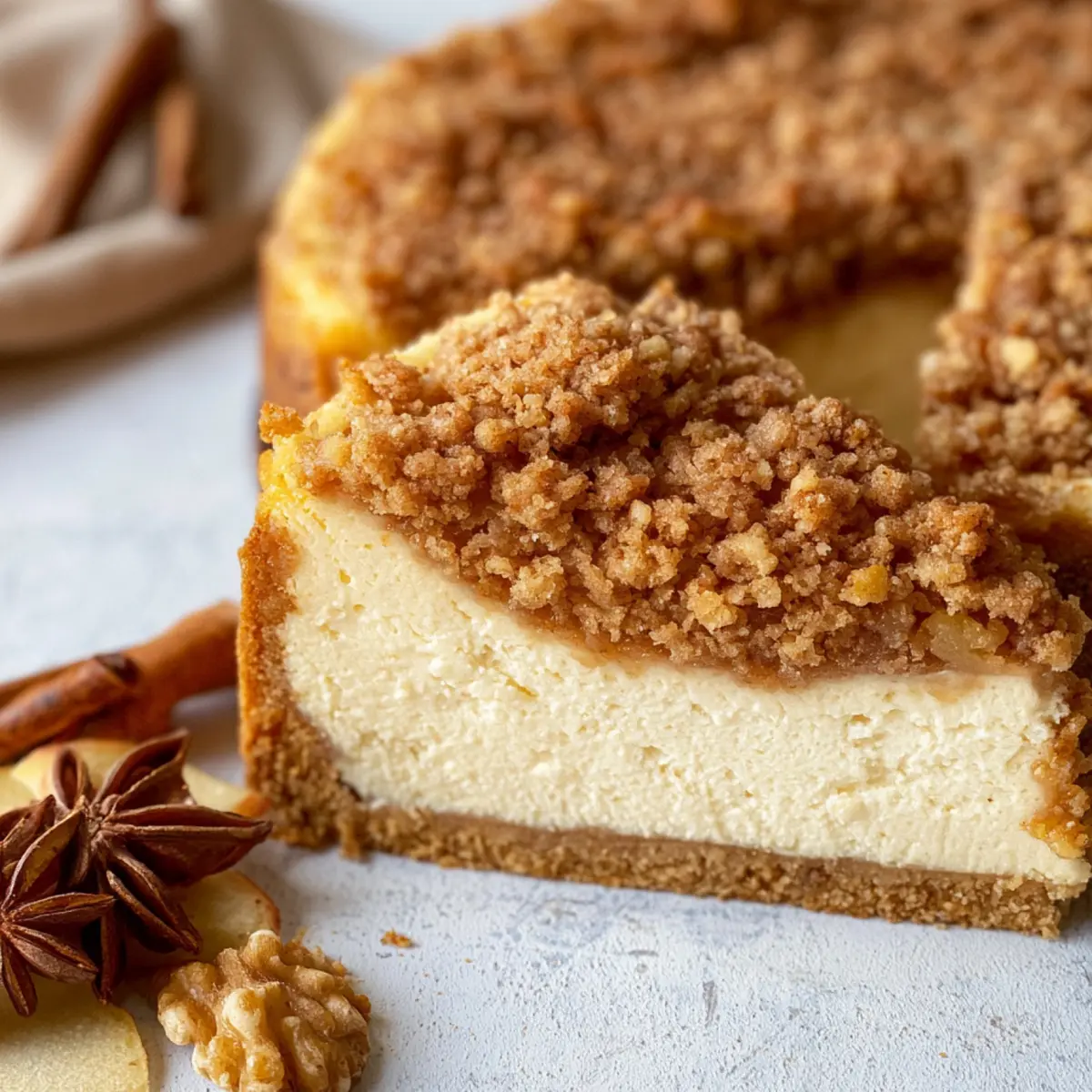 Apple Crumble Cheesecake