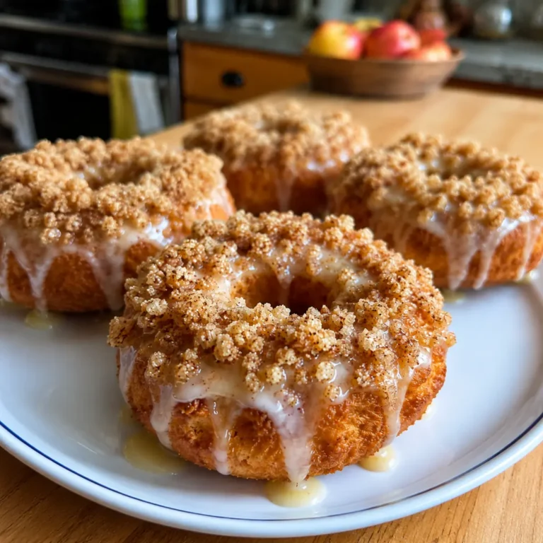 Baked Apple Crumble Donuts