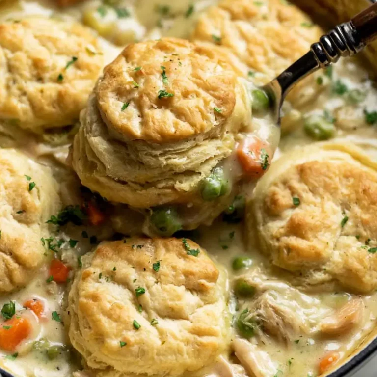 Chicken Pot Pie with Biscuits
