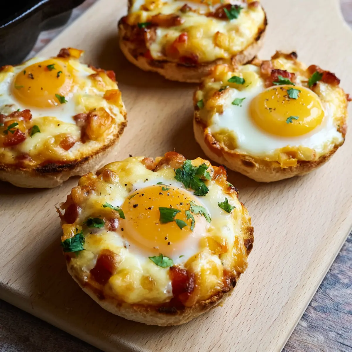 English Muffin Breakfast Pizzas