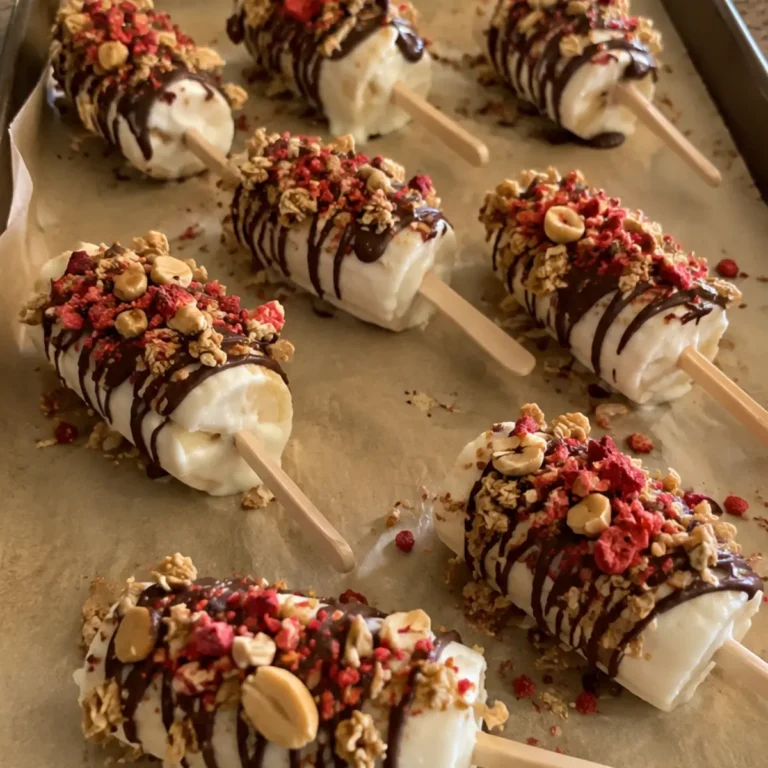 Frozen Banana Yogurt Pops