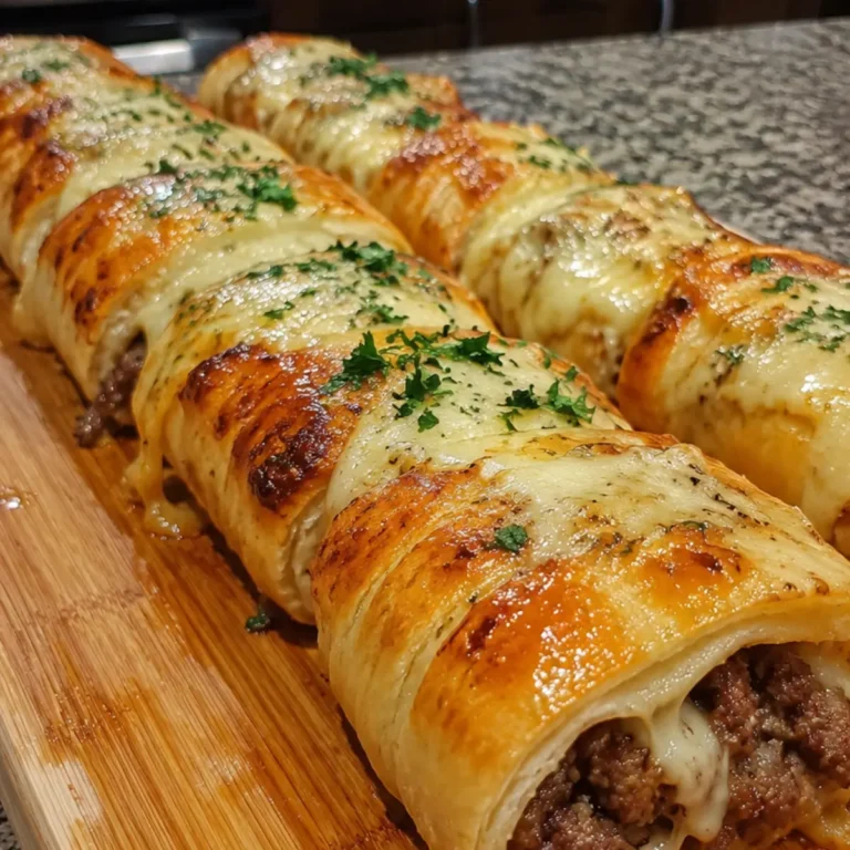 Garlic Butter Beef Cheeseburger Rollups