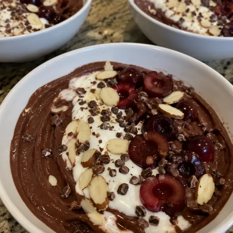 Healthy Chocolate Cherry Smoothie Bowls