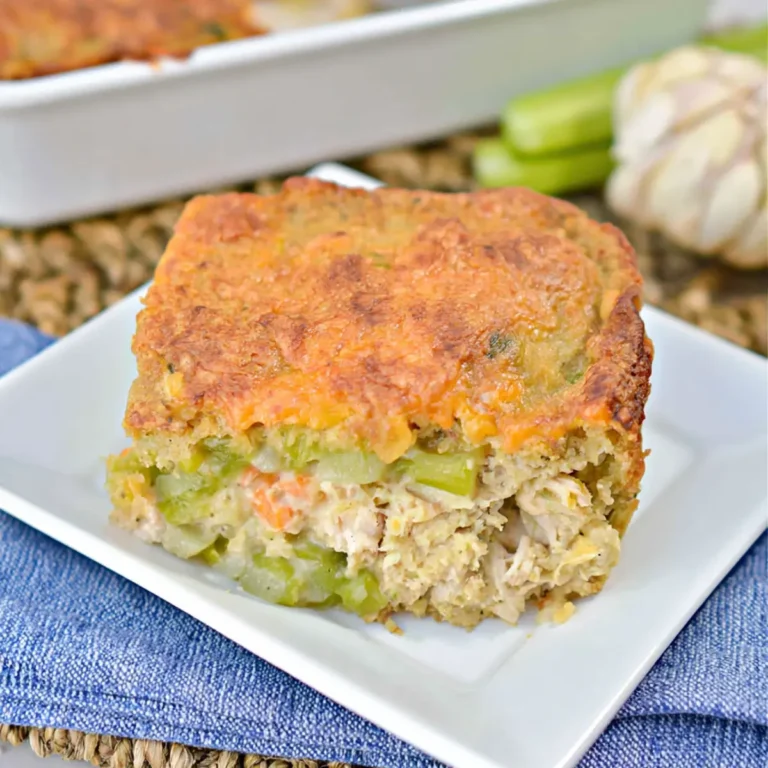 KETO CHICKEN POT PIE WITH CHEDDAR GARLIC CRUST