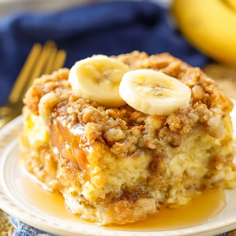 Overnight Banana French Toast Casserole