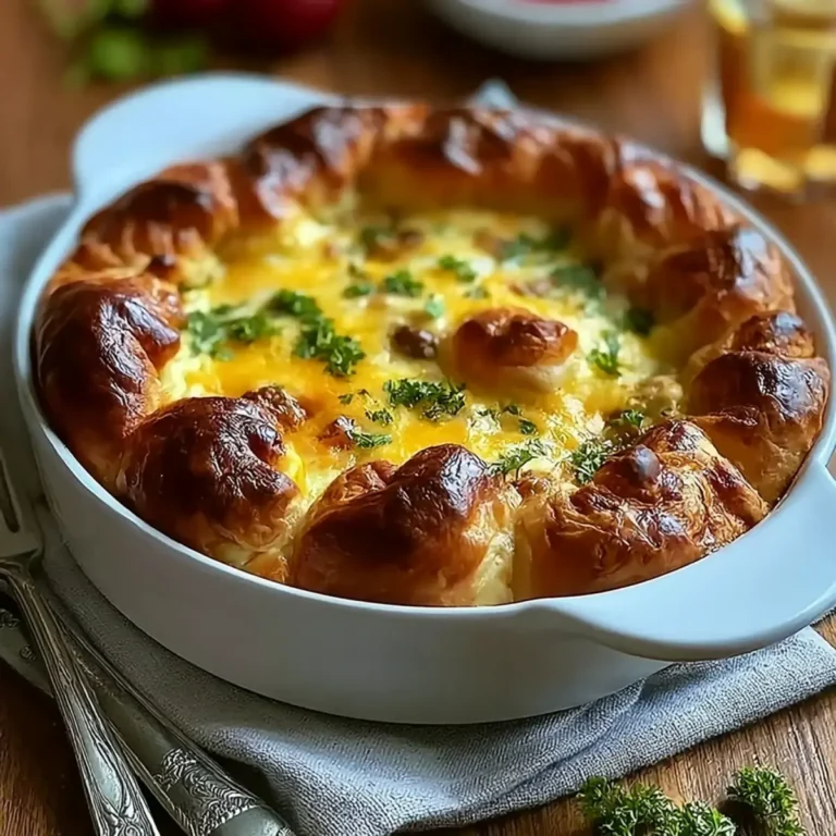 Overnight Croissant Breakfast Casserole