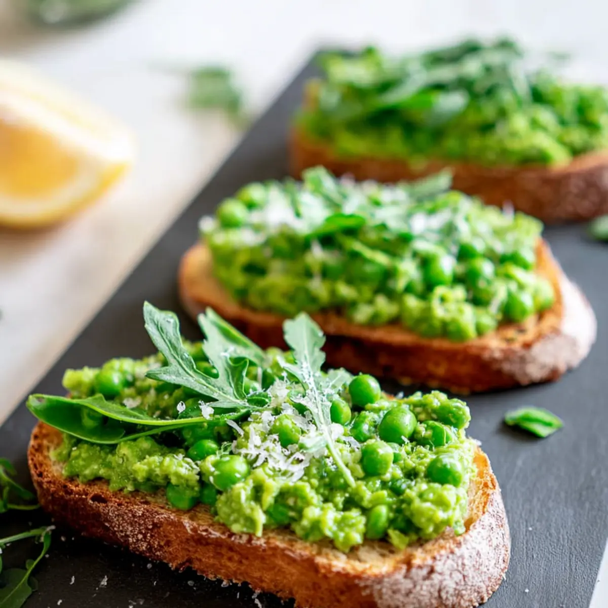 Pea Bruschetta