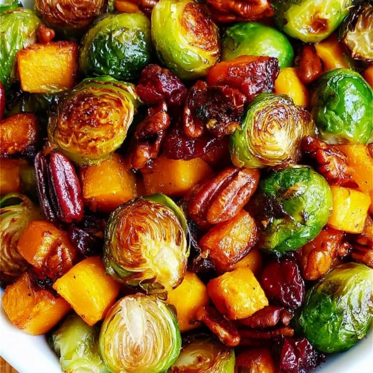 Roasted Brussels Sprouts and Butternut Squash