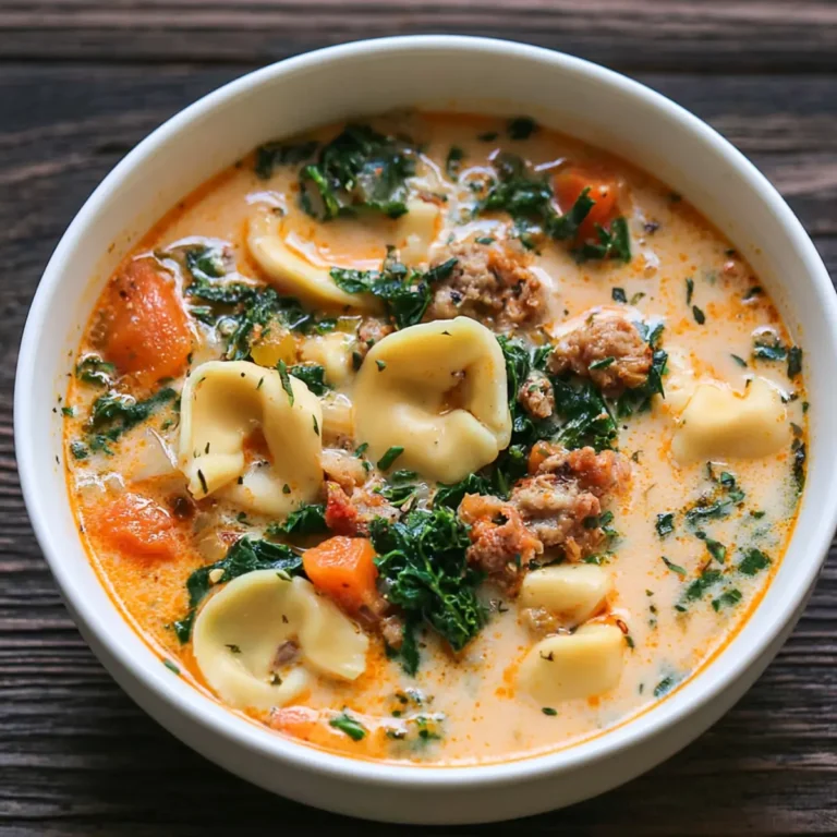 Sausage tortellini soup