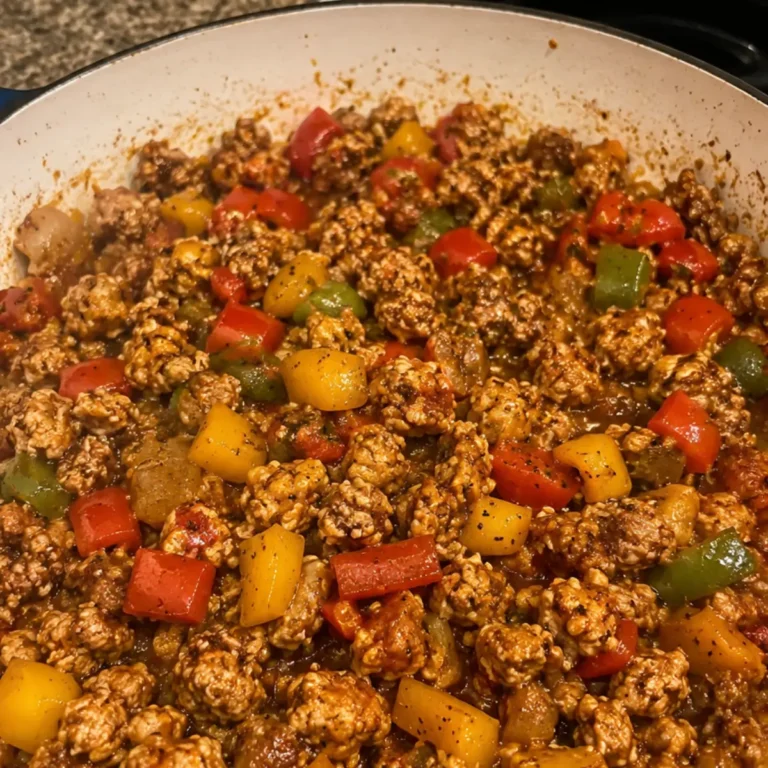 Savory Ground Chicken and Bell Peppers