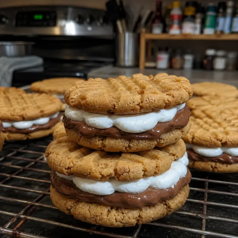 Smores Peanut Butter Sandwich Cookies