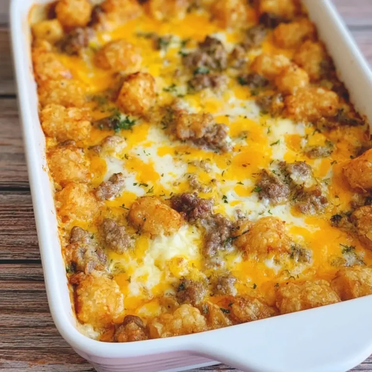 Tater Tot Sausage Breakfast Casserole