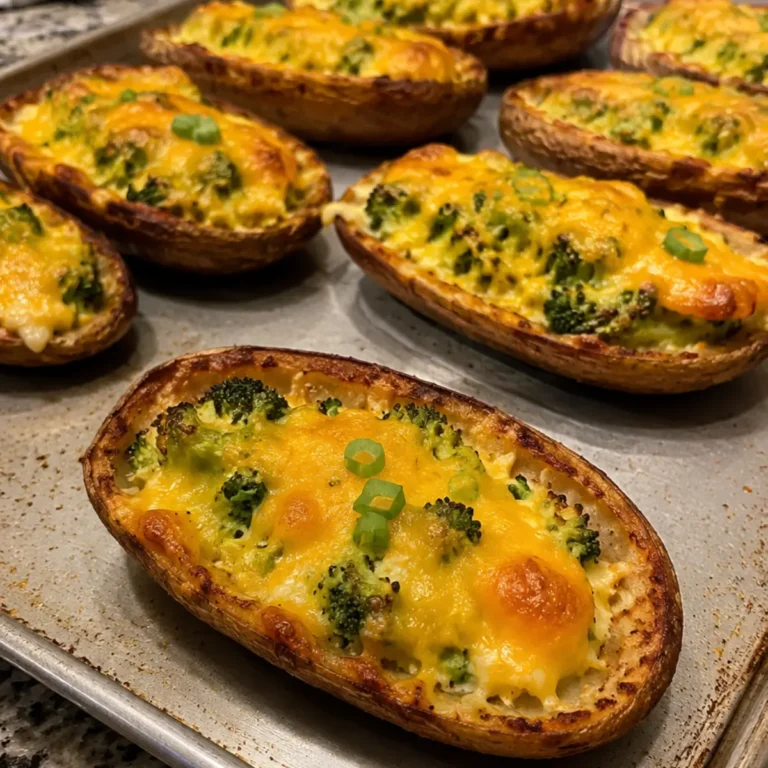 Air-Fryer Broccoli Cheddar Potato Skins