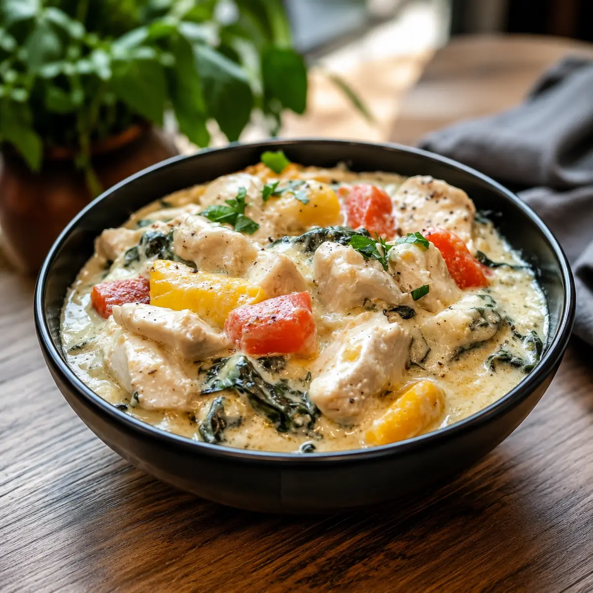 Creamy Chicken and Spinach Casserole