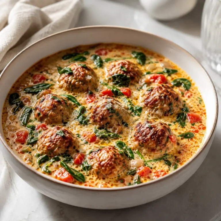 Creamy Italian Beef Meatball Soup