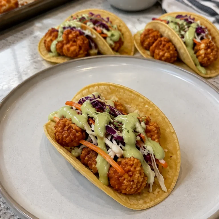 Crispy Buffalo Cauliflower Tacos