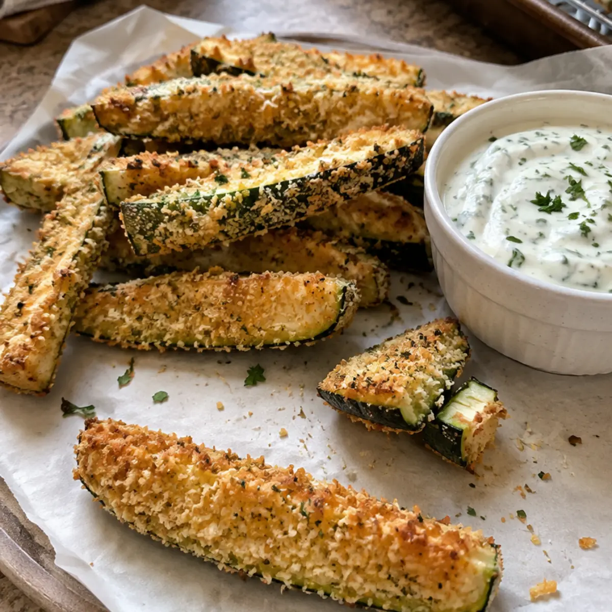 Crispy Parmesan Zucchini Fries