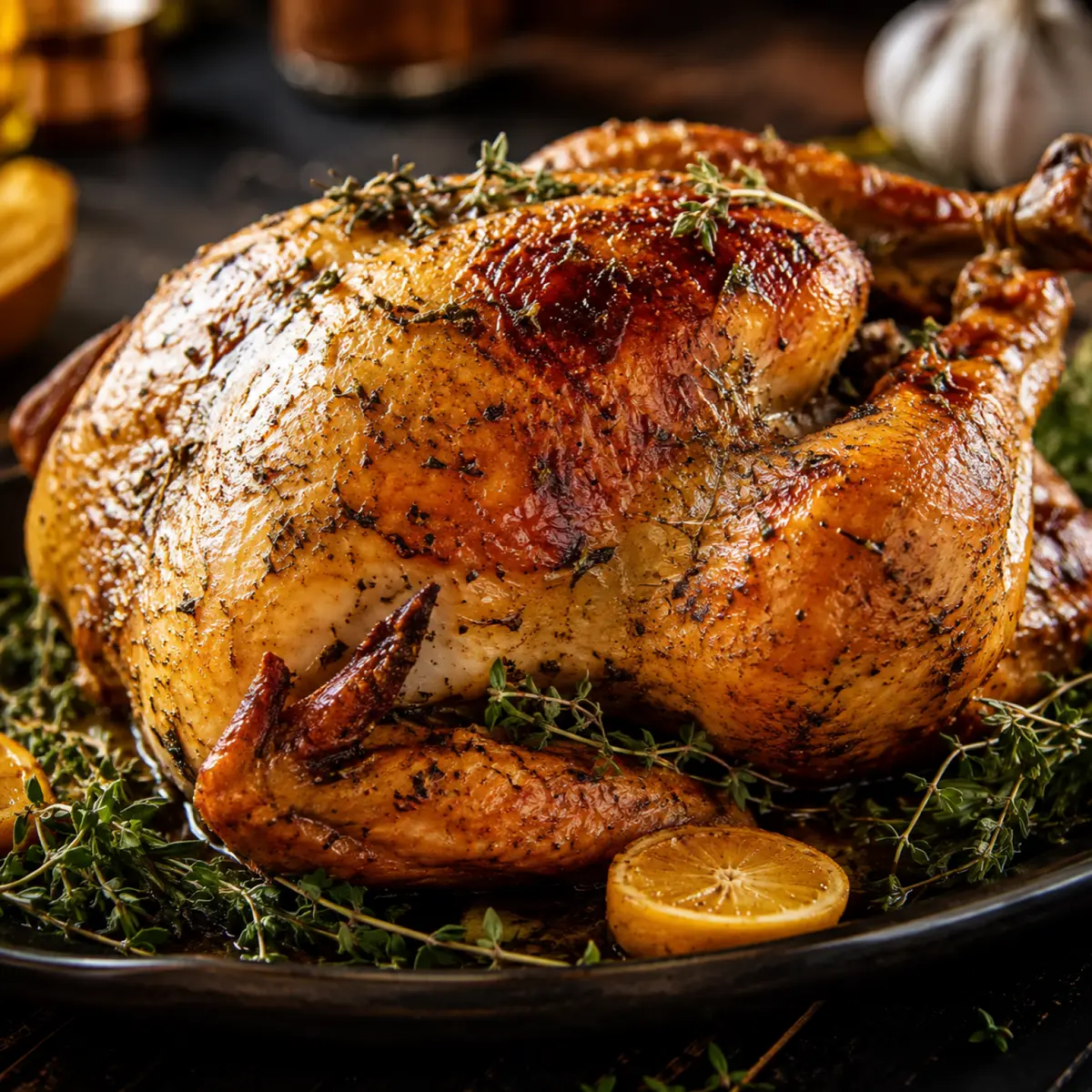 Garlic Herb Butter Roast Turkey