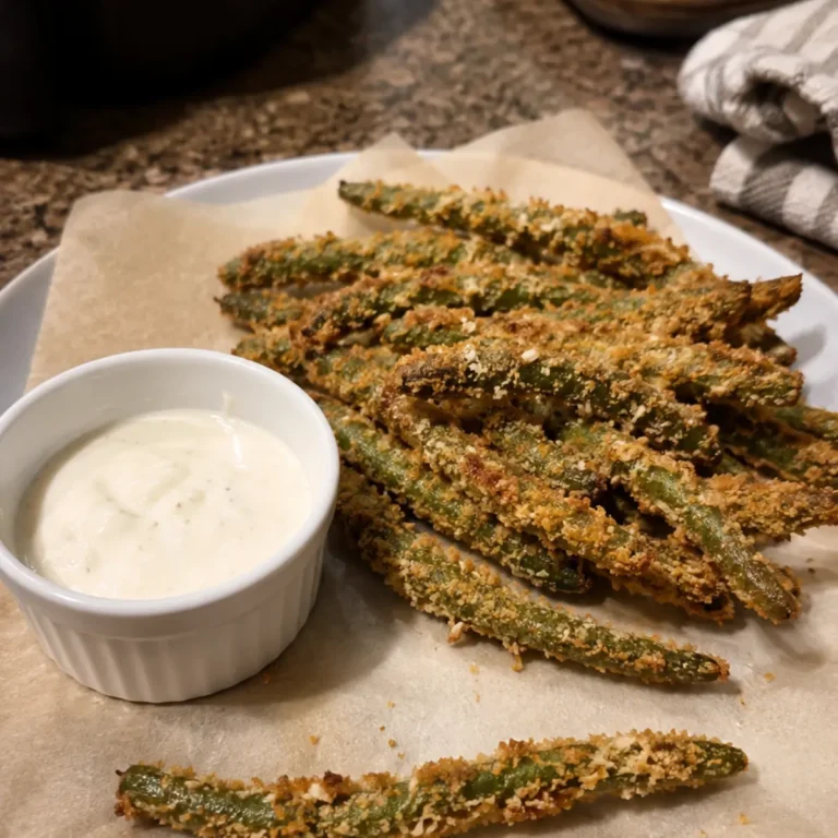Garlic Parmesan Green Bean Fries