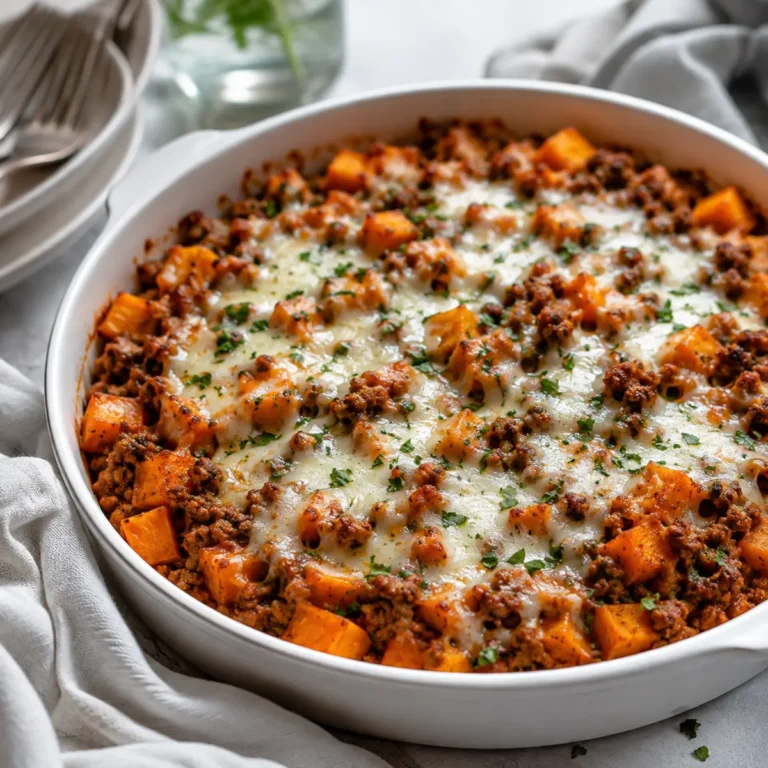 Ground Turkey Sweet Potato Bake