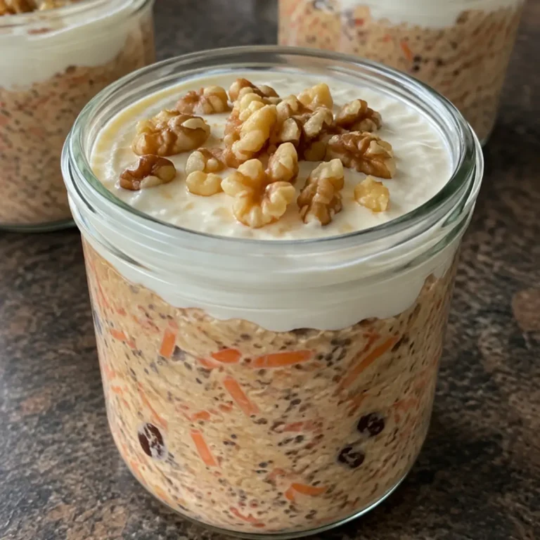 Healthy Carrot Cake Overnight Oats