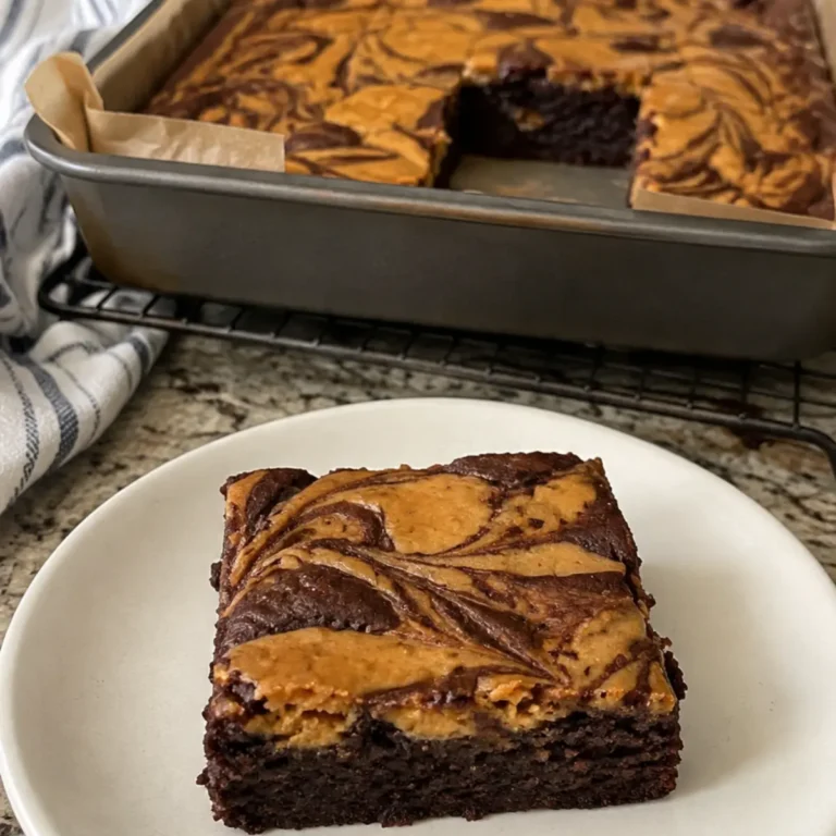 Healthy Pumpkin Brownie Swirl Bars