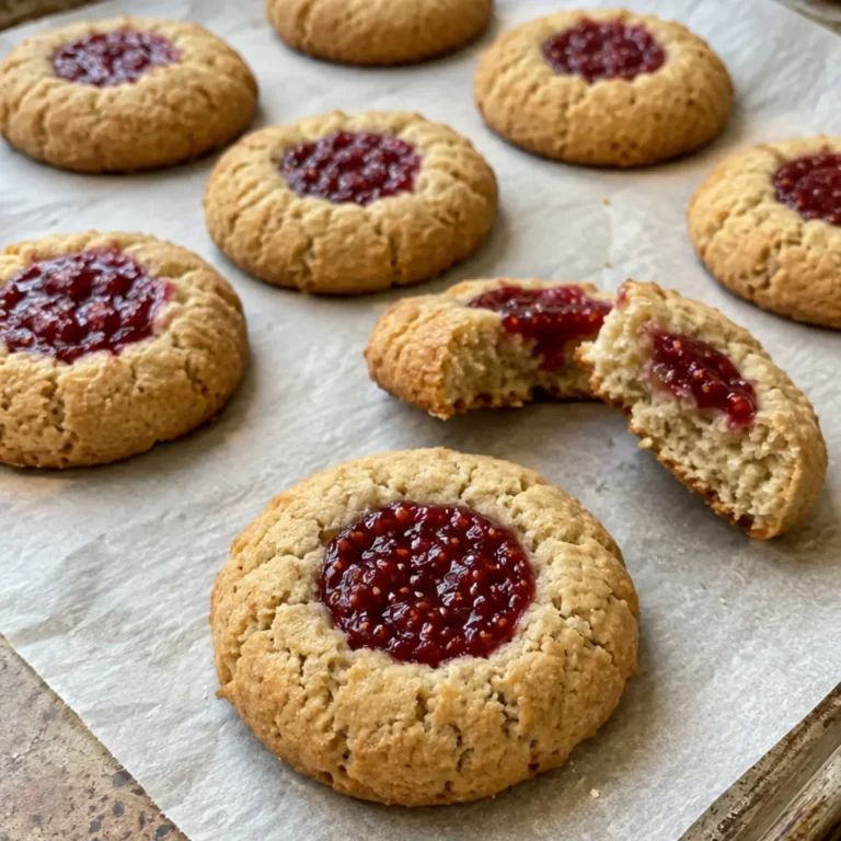 Raspberry Chia Jam Thumbprint Cookies