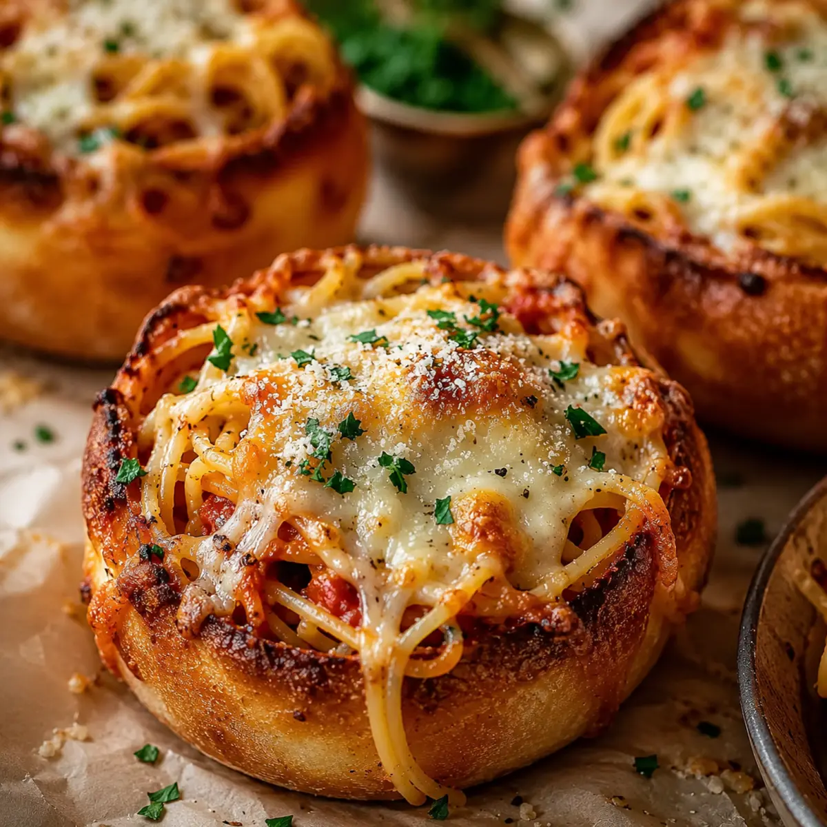 Spaghetti Garlic Bread